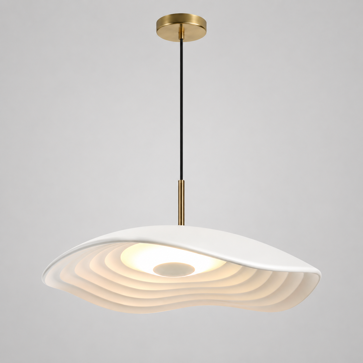 Maréva | Suspension LED – Courbes Élégantes et Éclat Raffiné Blanc