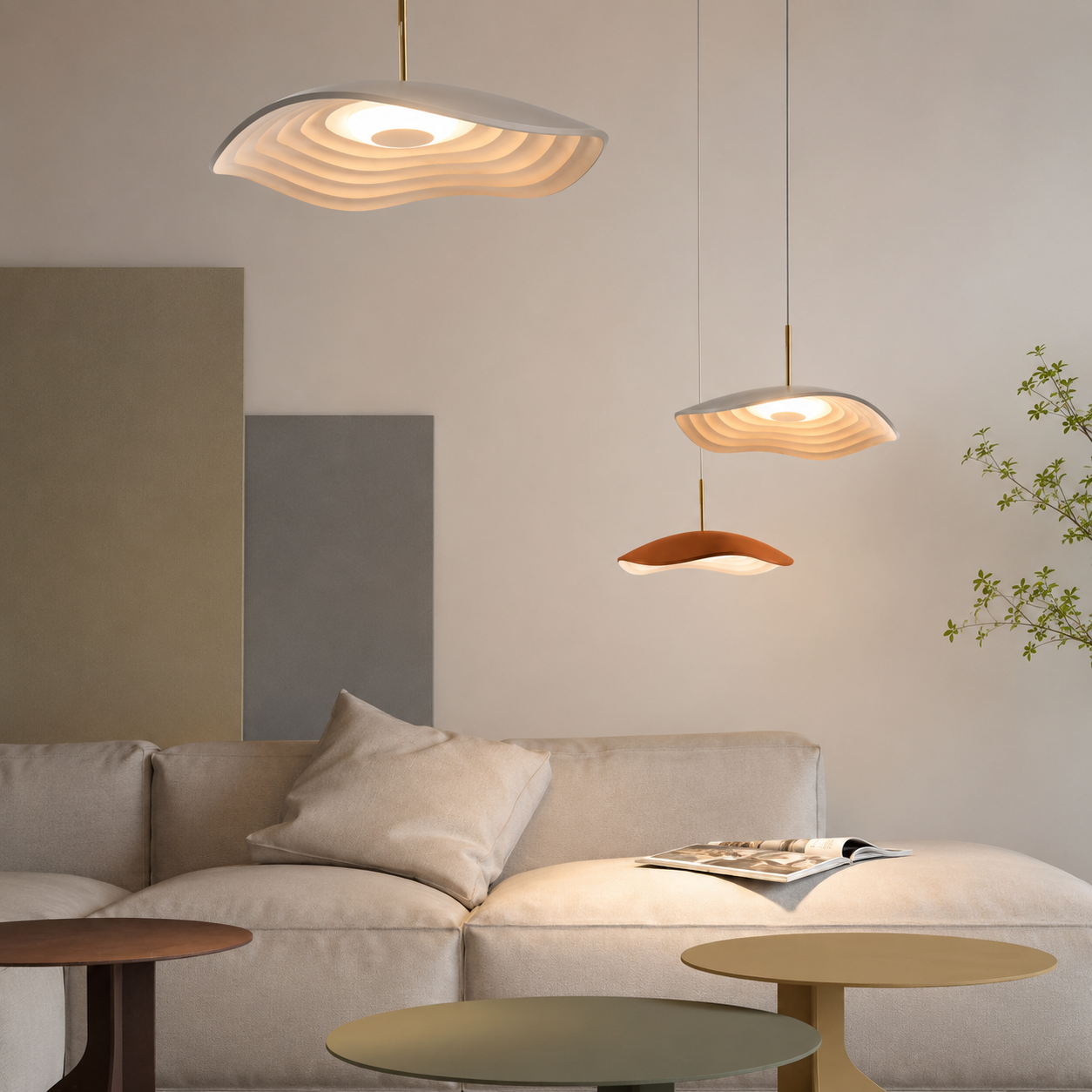 Maréva | Suspension LED – Courbes Élégantes et Éclat Raffiné