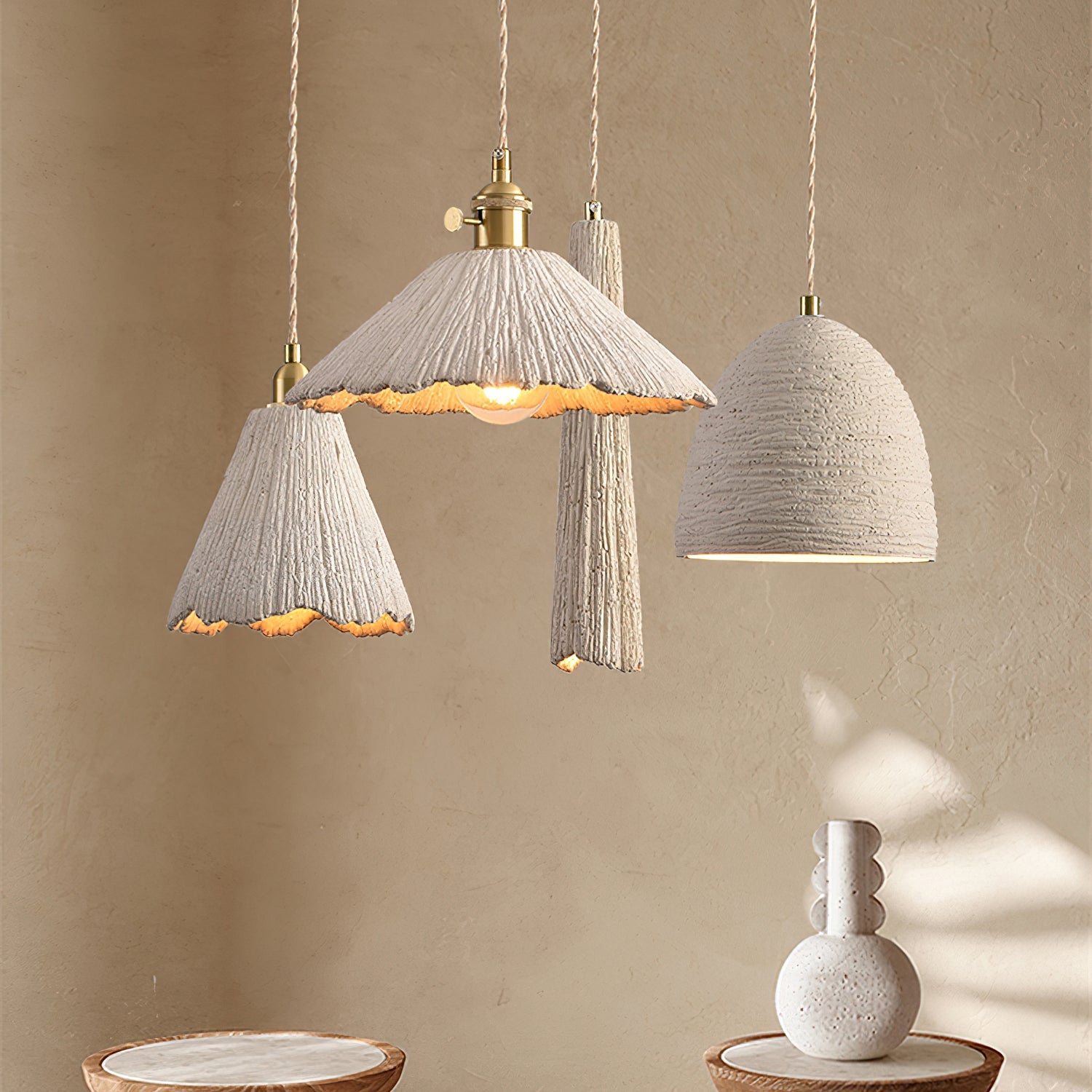 Cimélia | Lustre Contemporain – Texture Authentique et Style Sophistiqué