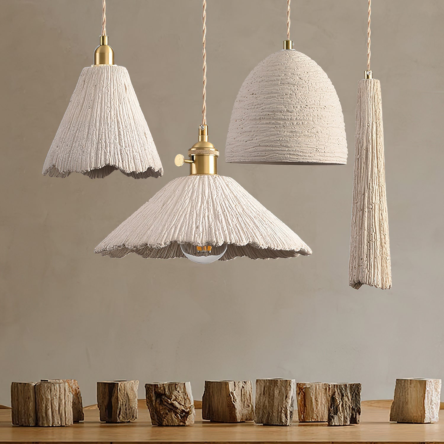 Cimélia | Lustre Contemporain – Texture Authentique et Style Sophistiqué