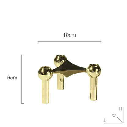 Molecura - Bougeoir Design Structure Moléculaire Or Une Pièce