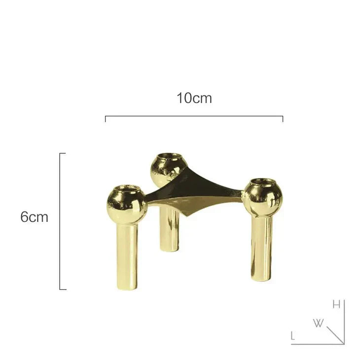 Molecura - Bougeoir Design Structure Moléculaire Or Une Pièce