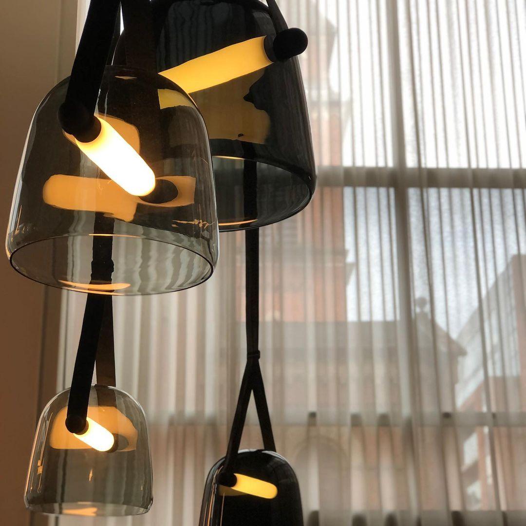 Noctéa | Lampe Suspendue – Verre soufflé LED design contemporain