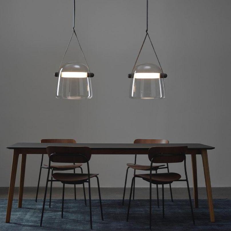 Noctéa | Lampe Suspendue – Verre soufflé LED design contemporain