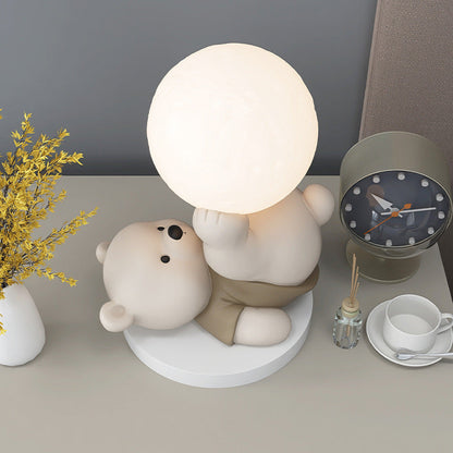 Ourélia | Lampe de Table – Veilleuse Ours et Lueur Lunaire