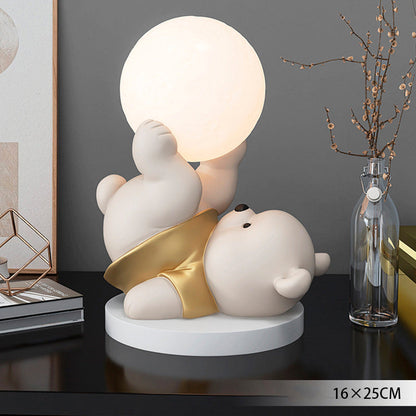 Ourélia | Lampe de Table – Veilleuse Ours et Lueur Lunaire