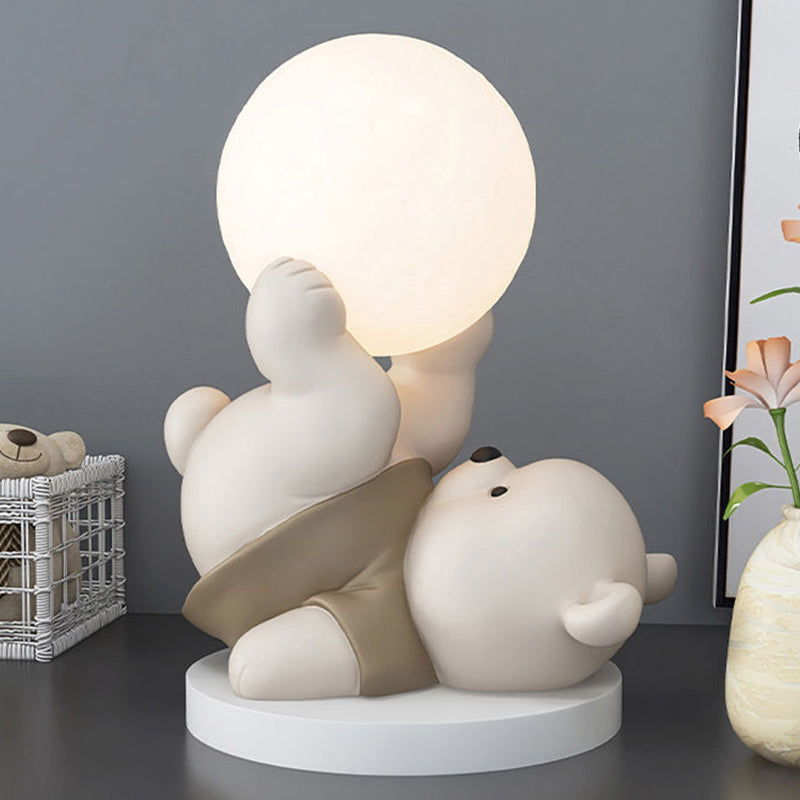 Ourélia | Lampe de Table – Veilleuse Ours et Lueur Lunaire