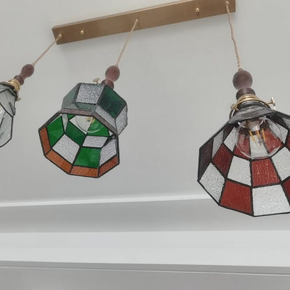 Zéphyros | Lustre Mosaïque – Verre soufflé style arabe chic