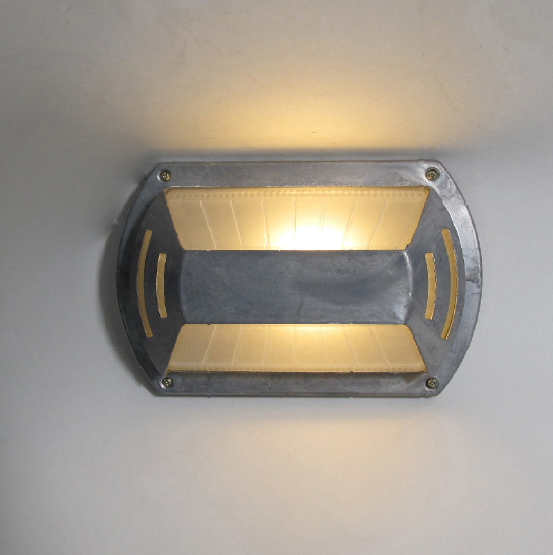 Muranto - Applique Murale Extérieure Modèle G : L 24,9cm x L 8,9cm x H 16cm (Argent)