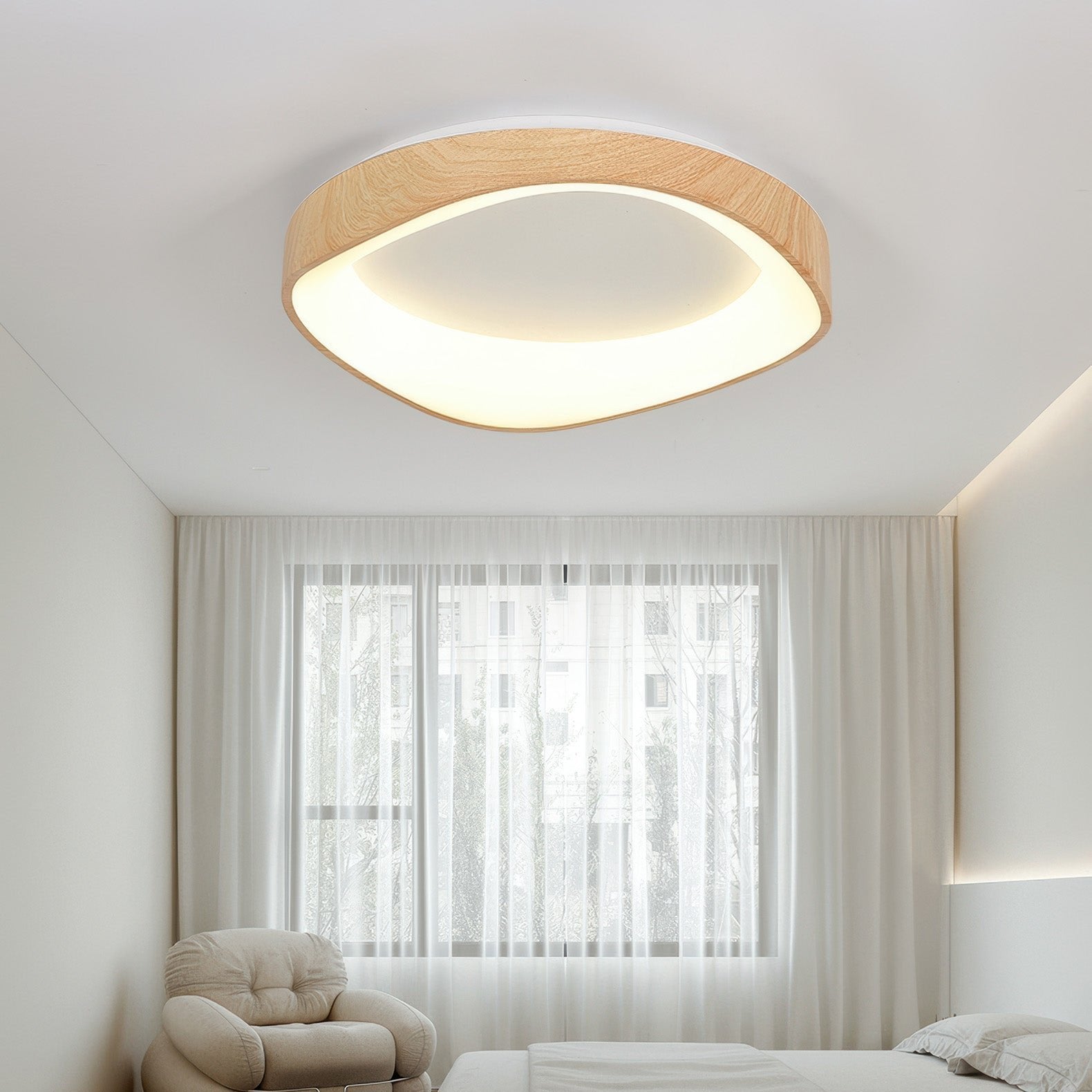 Valora | Lampe de plafond LED Bois – Raffinement Minimaliste et Durable