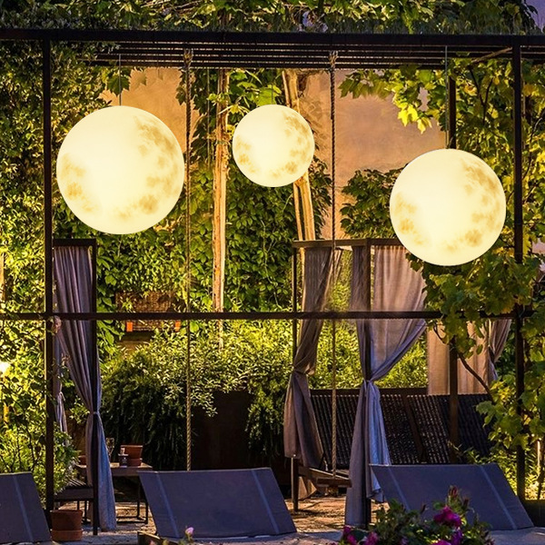 CelestiShine | Lampe LED Extérieure – Design Lunaire Élégant