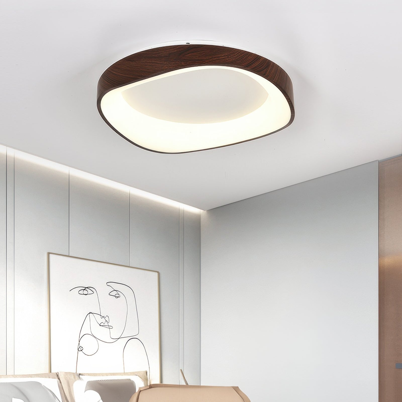 Valora | Lampe de plafond LED Bois – Raffinement Minimaliste et Durable