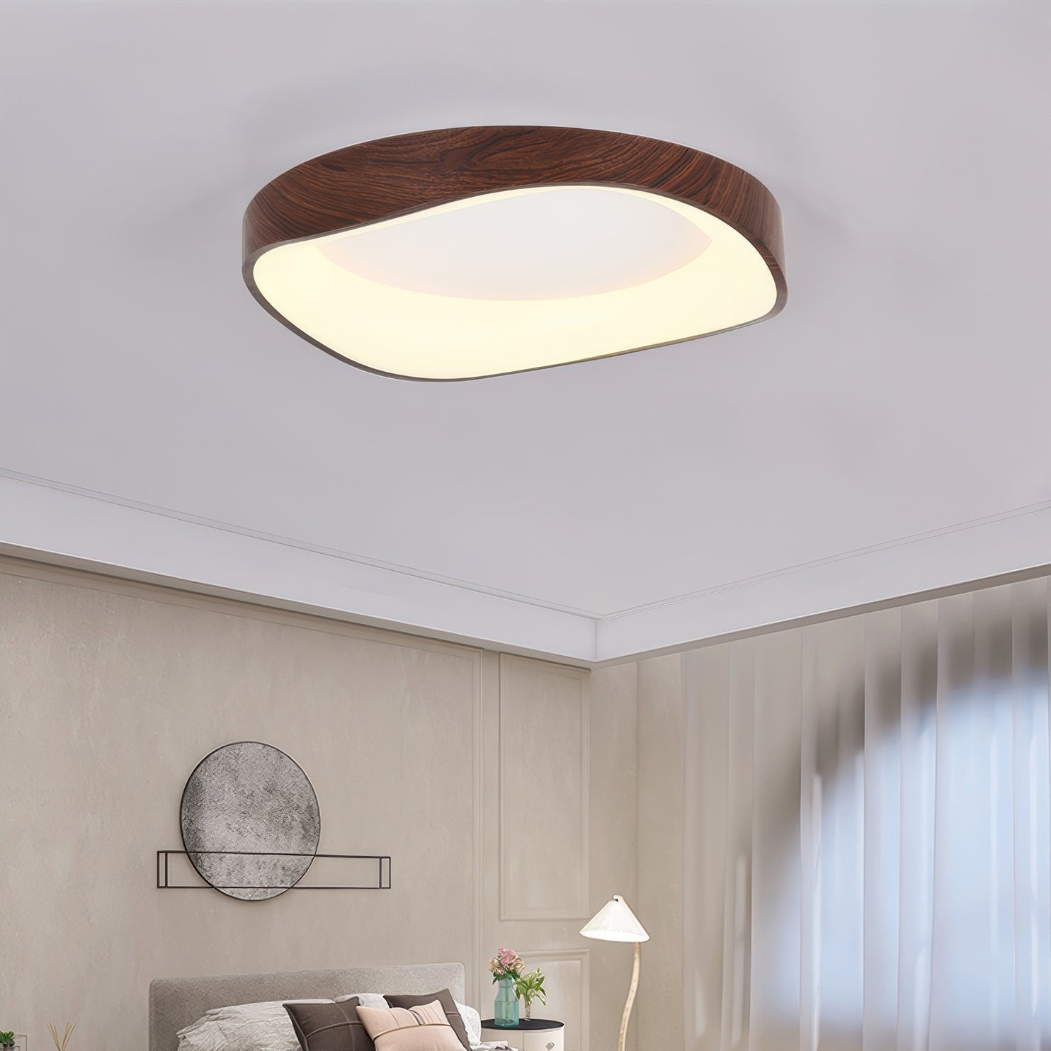 Valora | Lampe de plafond LED Bois – Raffinement Minimaliste et Durable