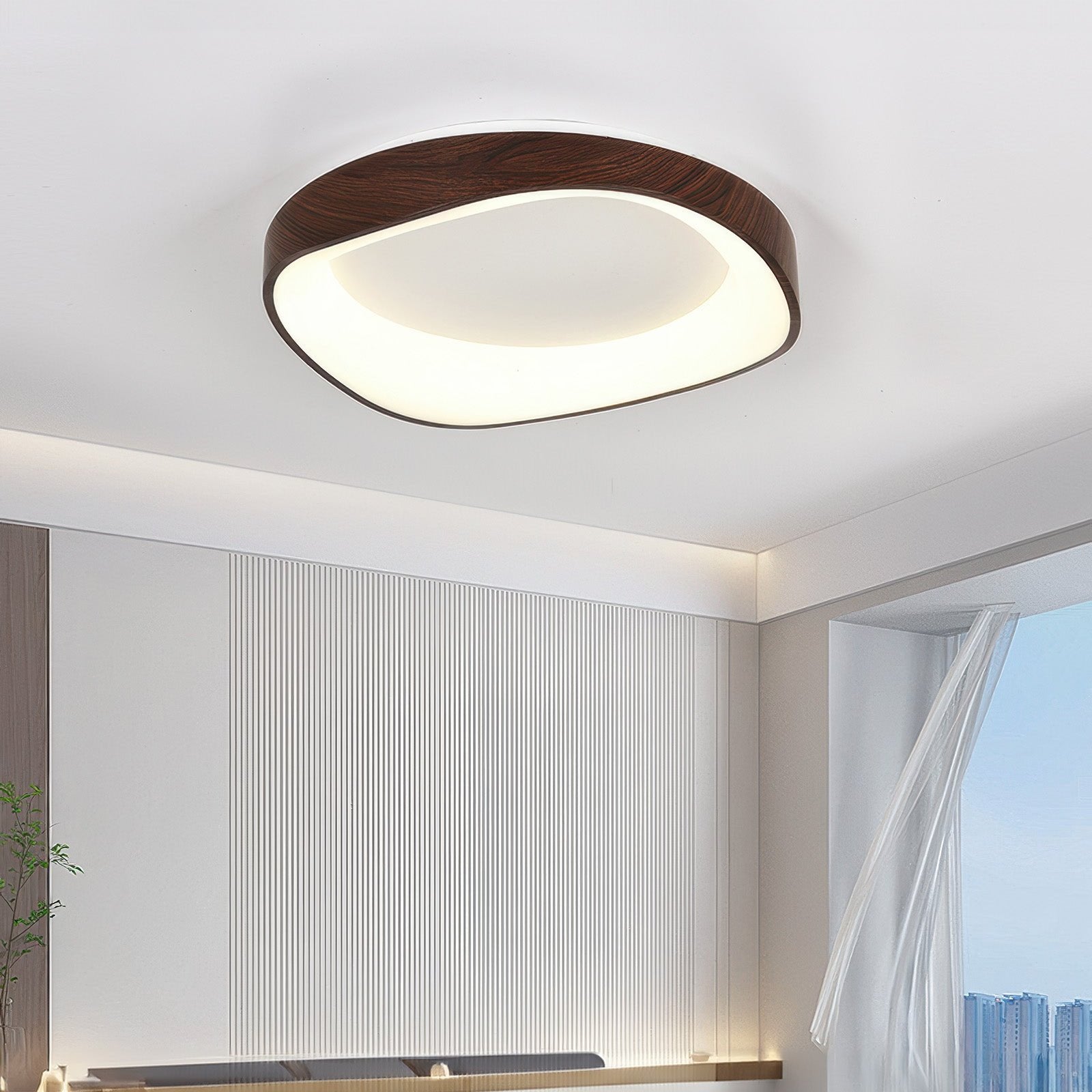 Valora | Lampe de plafond LED Bois – Raffinement Minimaliste et Durable