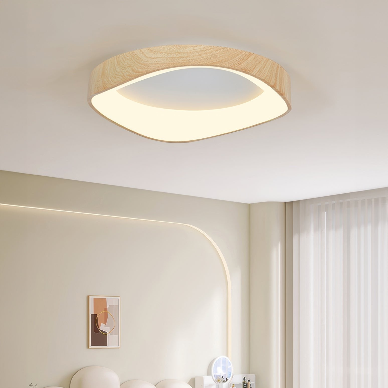 Valora | Lampe de plafond LED Bois – Raffinement Minimaliste et Durable