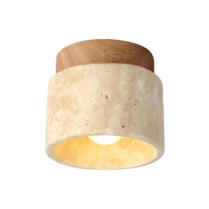 Pierre Décorative Jaune en Marbre – Élégance Japandi et Boho pour Intérieurs Modernes, 30x30 cm 0
