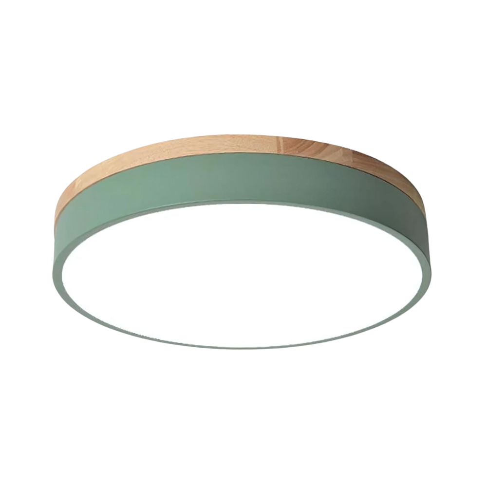 Plafonnier Design Scandinave en Bois Naturel et Métal – Luminaire Minimaliste pour Salon 0