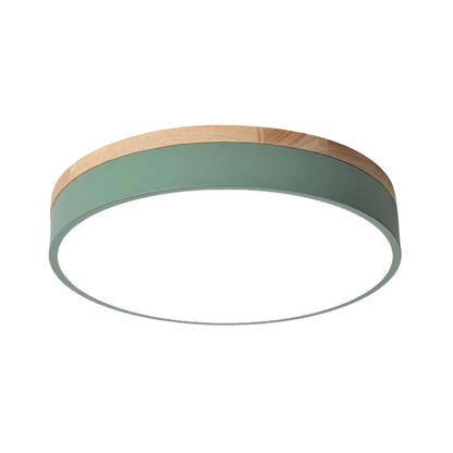 Plafonnier Design Scandinave en Bois Naturel et Métal – Luminaire Minimaliste pour Salon 0