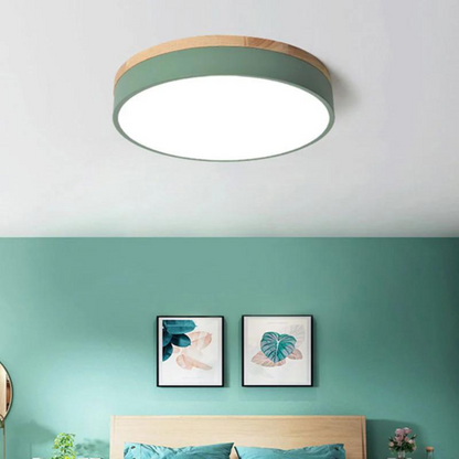 Plafonnier Design Scandinave en Bois Naturel et Métal – Luminaire Minimaliste pour Salon 1