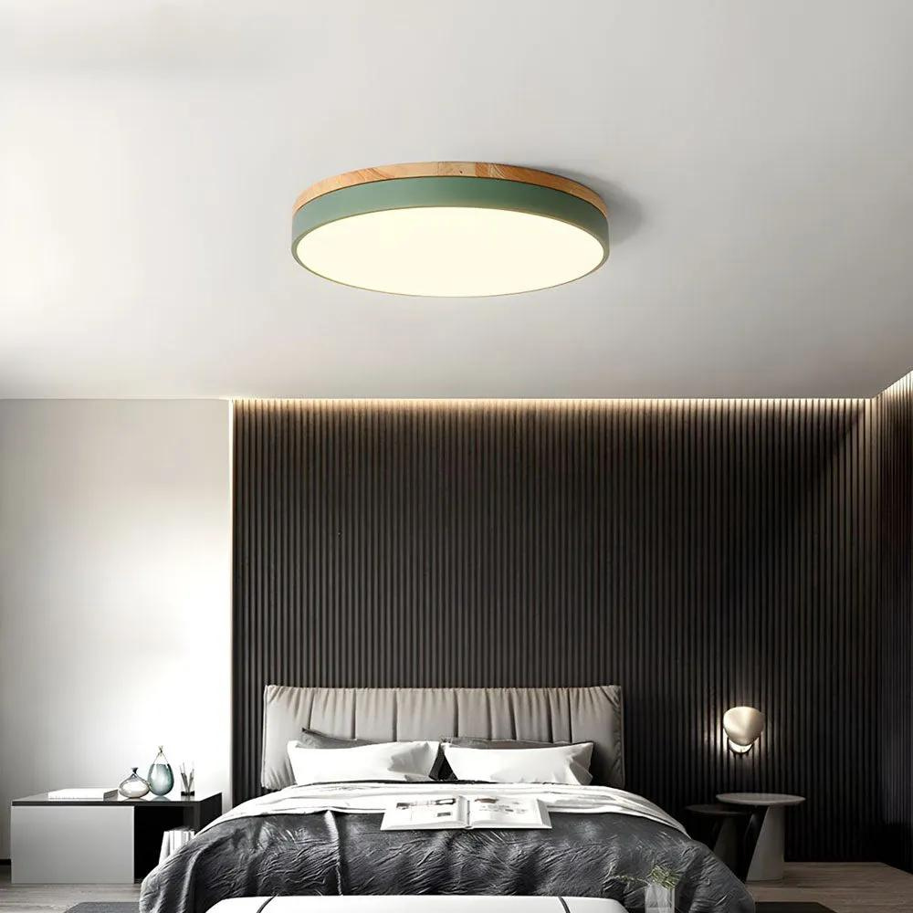 Plafonnier Design Scandinave en Bois Naturel et Métal – Luminaire Minimaliste pour Salon 4