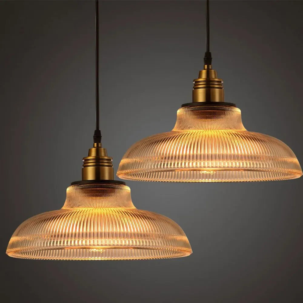Plafonnier LED en Cristal Élégant pour Salon – Design Rétro Classique avec Abat-jour en Verre, Longueur Ajustable 1