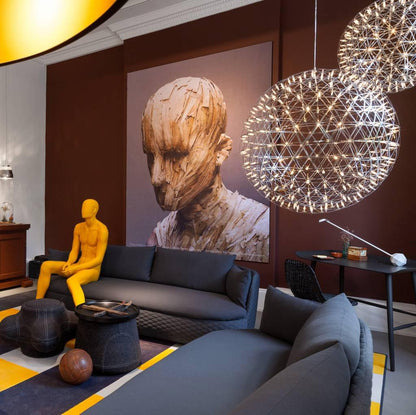 Stelliora | Lustre Boule LED – Éclat étoilé design contemporain