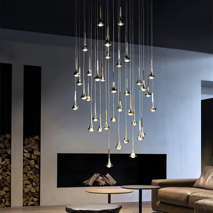 Pluviora | Lustre Multi Pendentif – Cascade lumineuse LED moderne