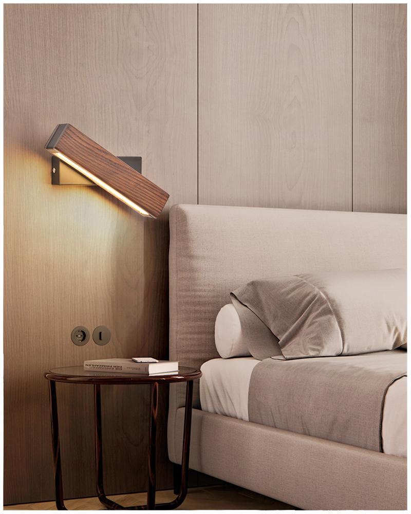 Valoria | Applique Murale LED – Bois Naturel et Ambiance Cosy