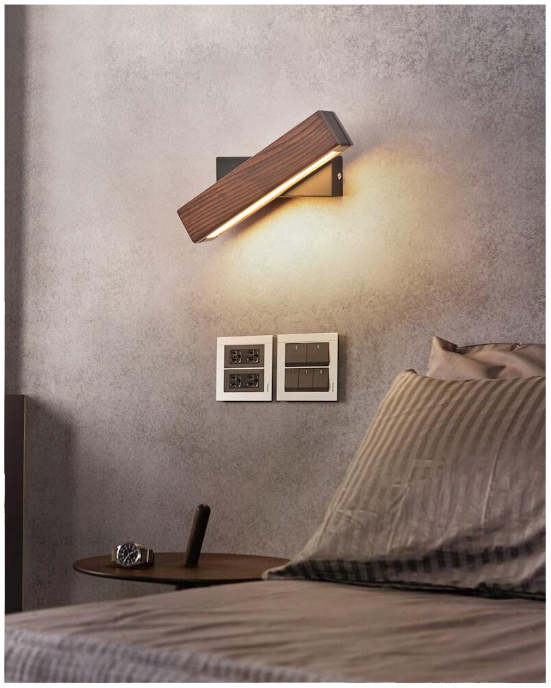 Valoria | Applique Murale LED – Bois Naturel et Ambiance Cosy