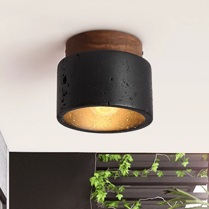 Solédria | Plafonnier Pierre Noire – Ambiance Chaleureuse et Apaisante