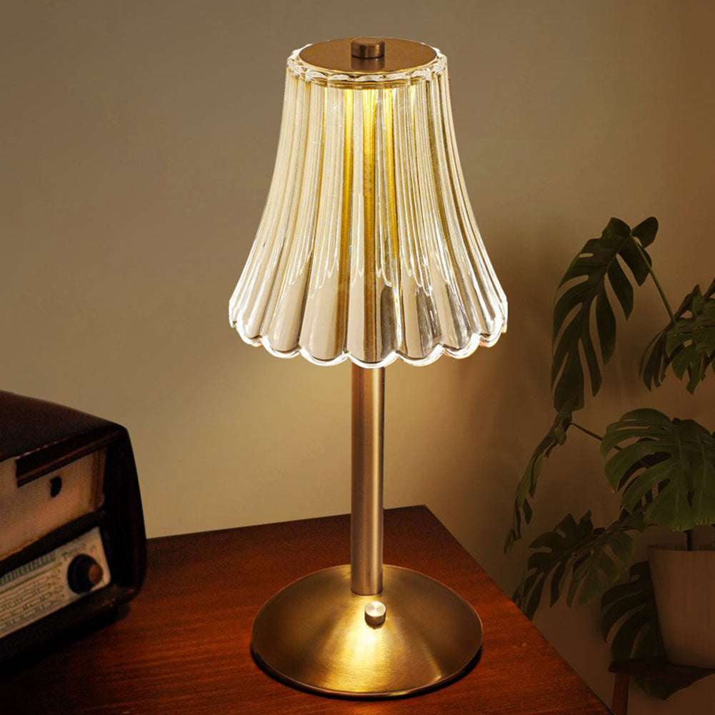 LumiVerre | Lampe de Table – Cristal Raffiné et Éclairage Sans Fil