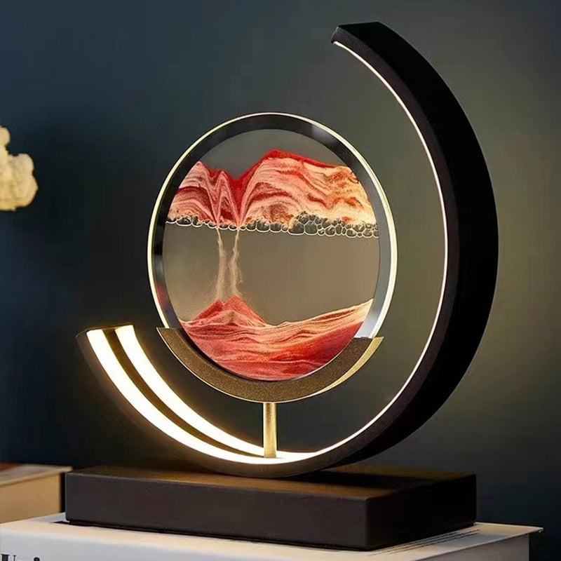 Éternia | Lampe Décorative LED – Paysages de sable apaisants