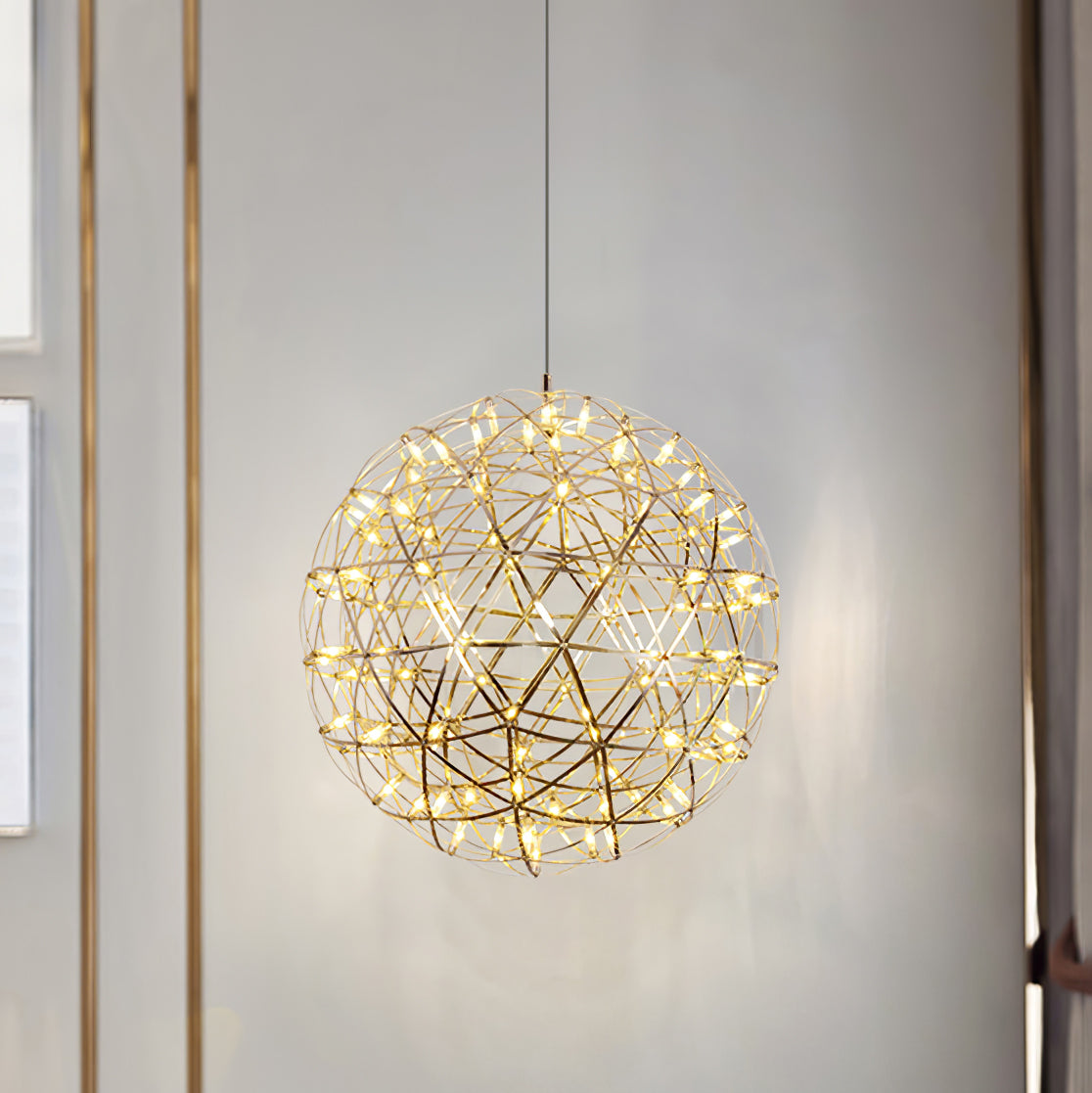 Stelliora | Lustre Boule LED – Éclat étoilé design contemporain