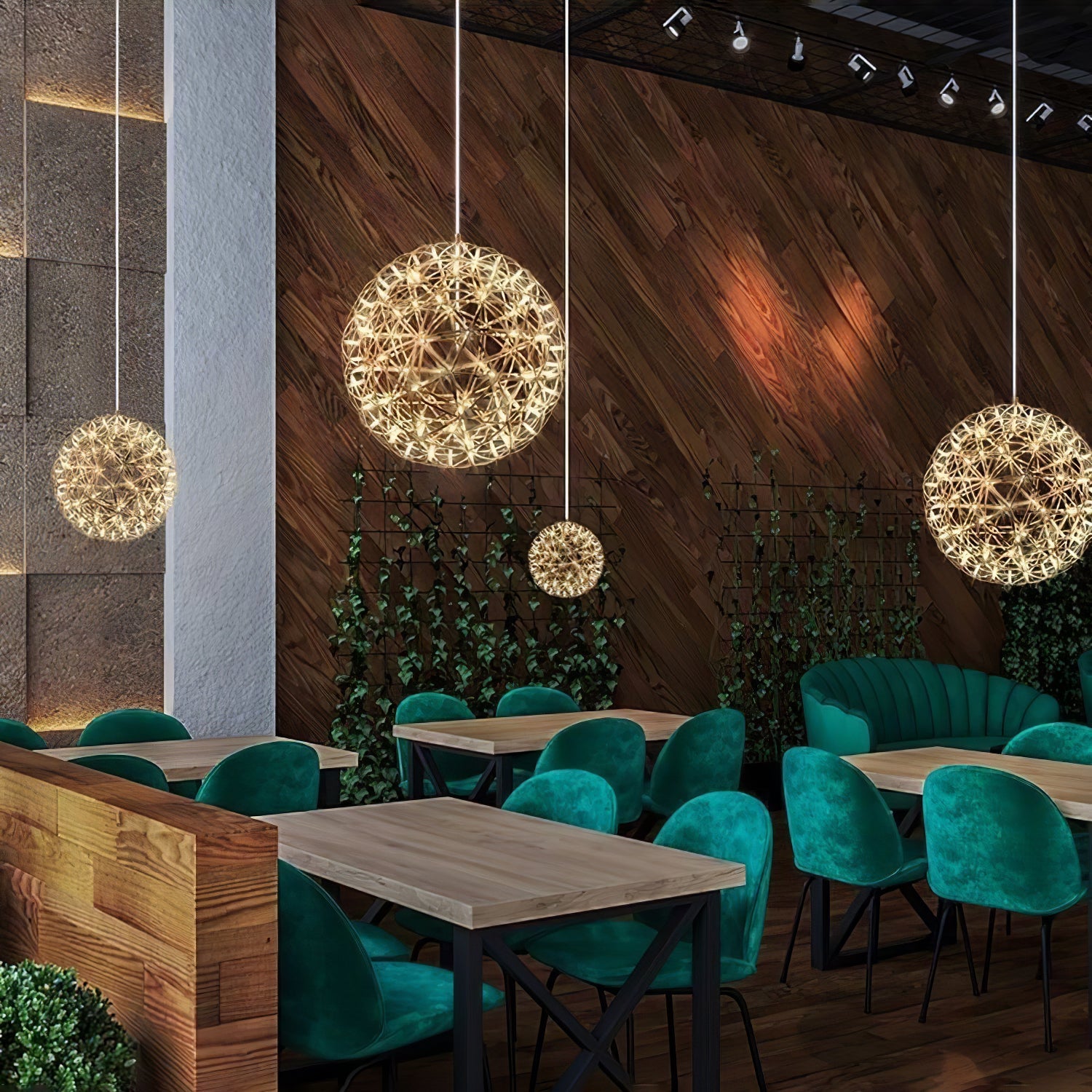Stelliora | Lustre Boule LED – Éclat étoilé design contemporain