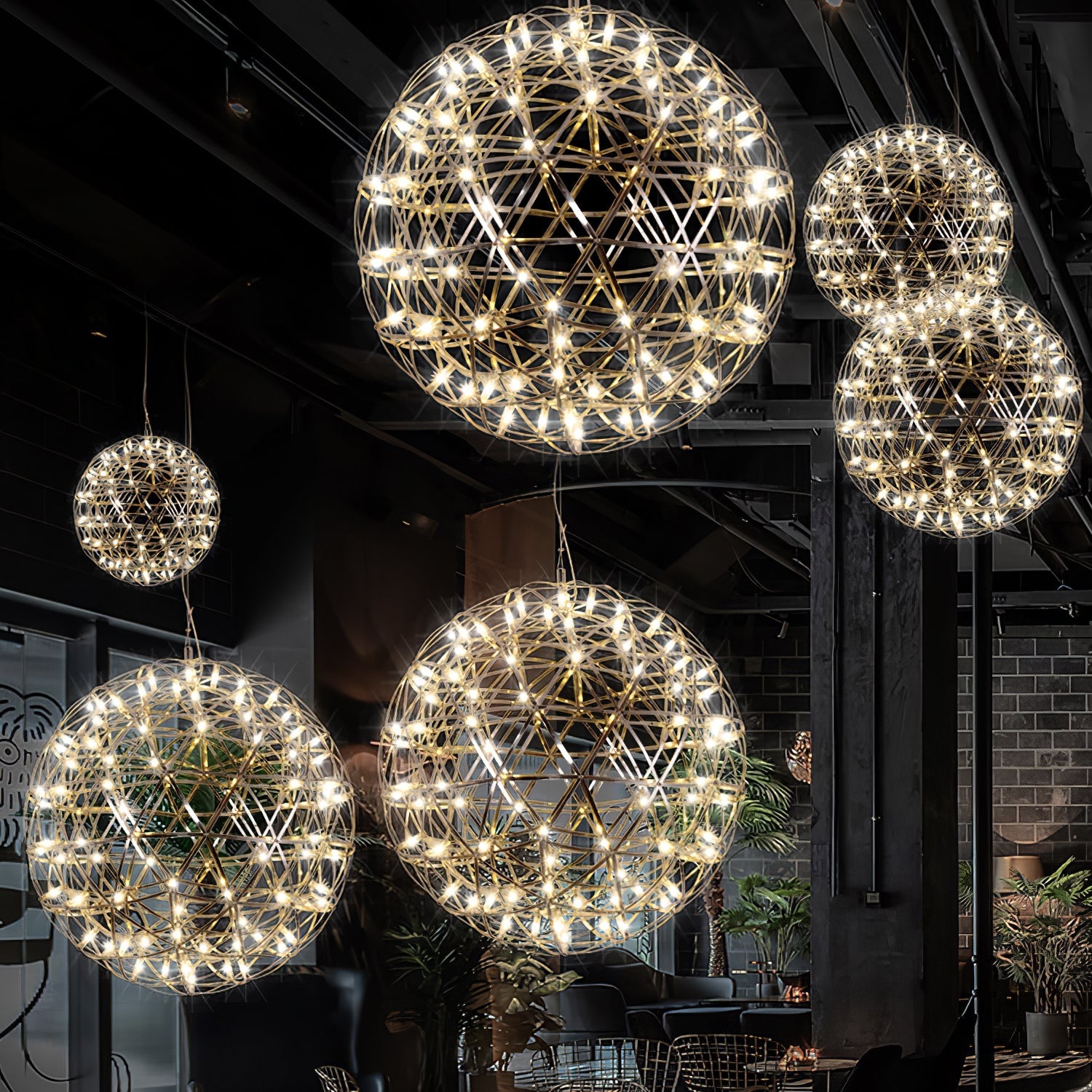 Stelliora | Lustre Boule LED – Éclat étoilé design contemporain