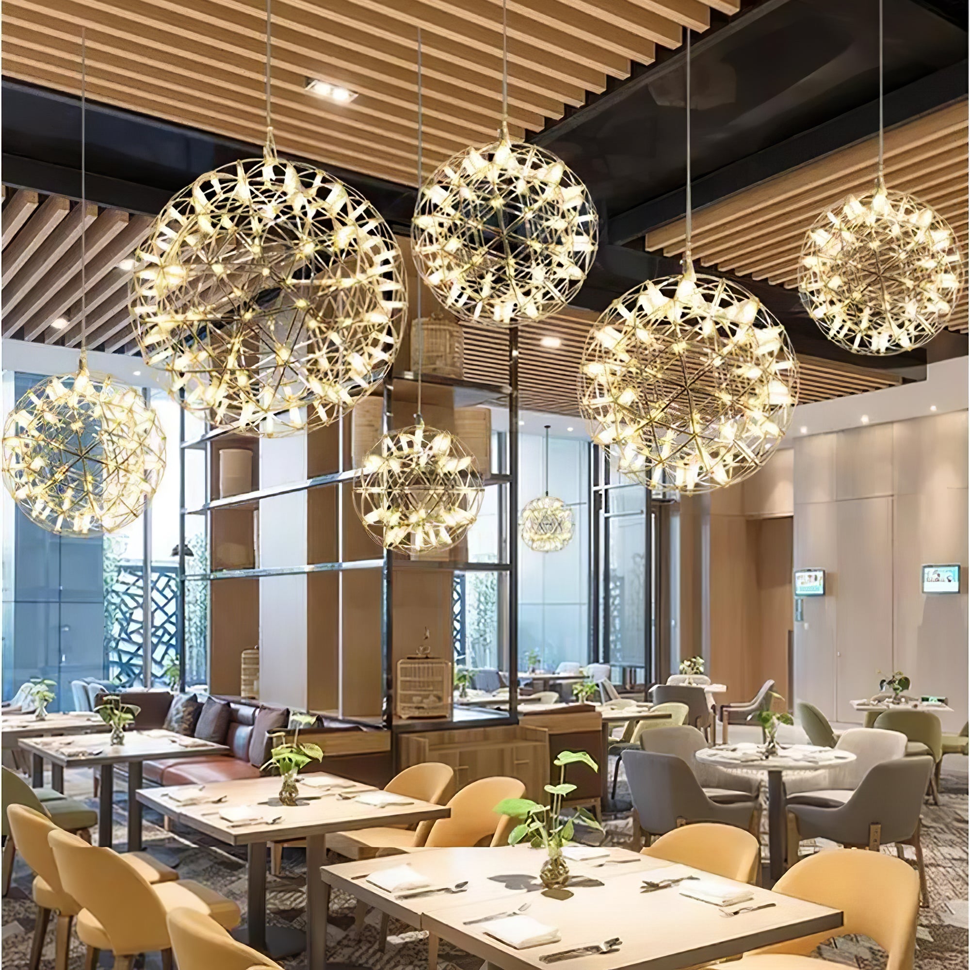 Stelliora | Lustre Boule LED – Éclat étoilé design contemporain