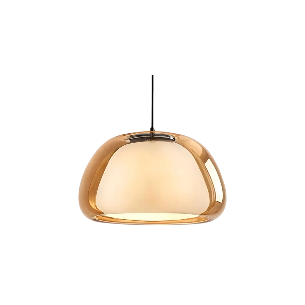 Suspension Luminaire en Verre Transparent avec Dôme Cristallin, Câble Réglable de 120 cm - Lustre Moderne pour Intérieur Contemporain 0