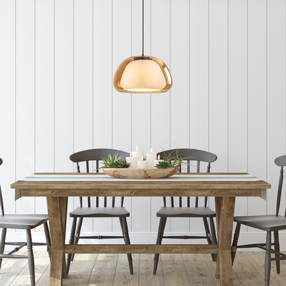 Suspension Luminaire en Verre Transparent avec Dôme Cristallin, Câble Réglable de 120 cm - Lustre Moderne pour Intérieur Contemporain 4