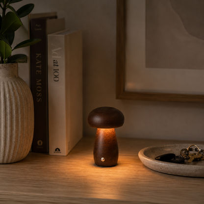 Sylvéra | Lampe Champignon – Élégance Naturelle et Rechargeable