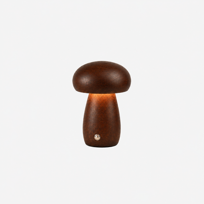 Sylvéra | Lampe Champignon – Élégance Naturelle et Rechargeable Marron foncé 5cm x 5cm x 10cm