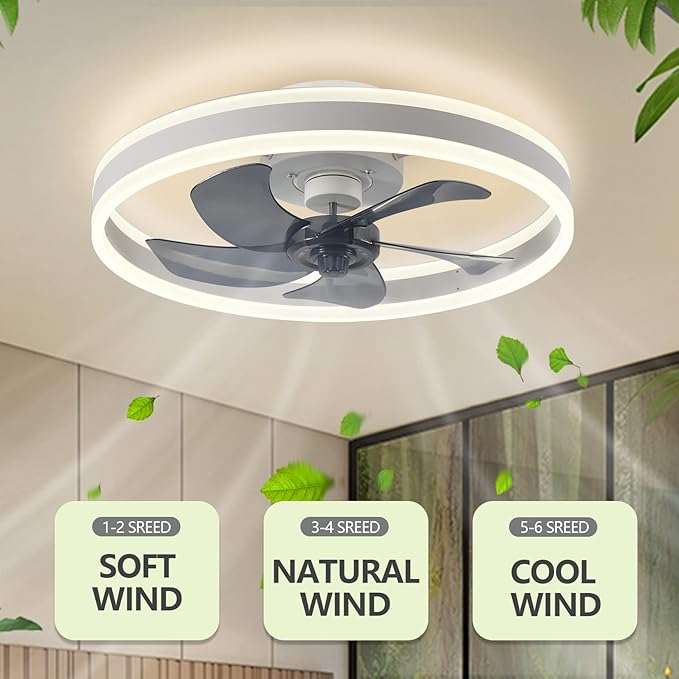 Roséane | Plafonnier Ventilateur LED – Confort Télécommandé