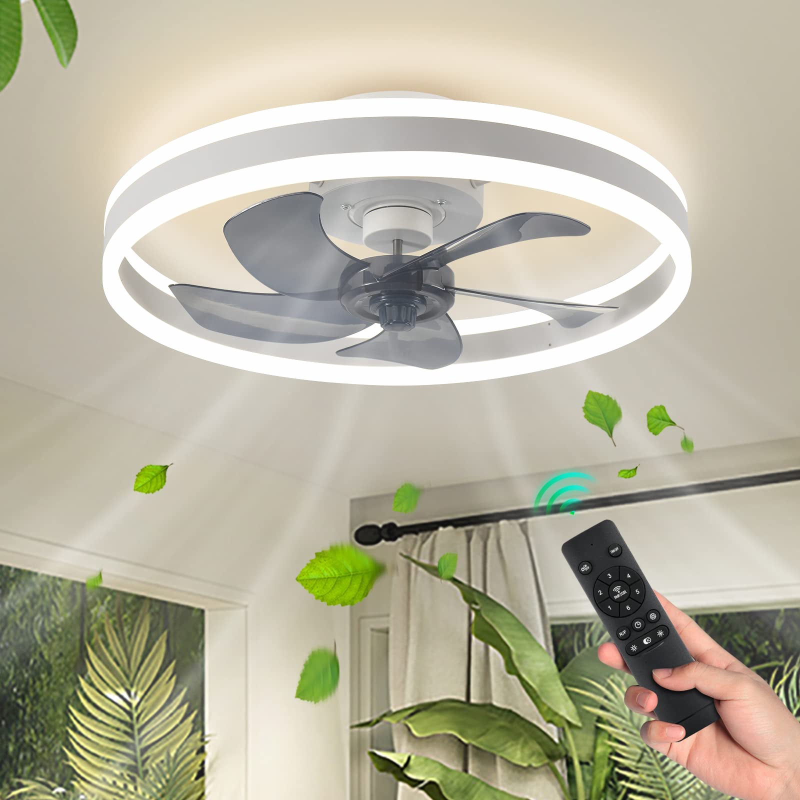 Roséane | Plafonnier Ventilateur LED – Confort Télécommandé