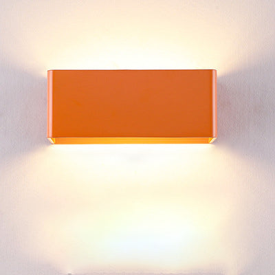 Walluxe - Applique Murale LED Compacte À Double Faisceau Orange Lumière Chaude L20 X L10 X H8CM (7W)