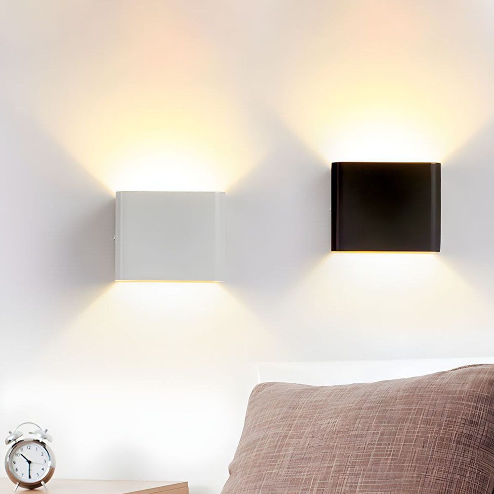 Walluxe - Applique Murale LED Compacte À Double Faisceau Blanc Lumière Chaude L10 X H8CM (5W)