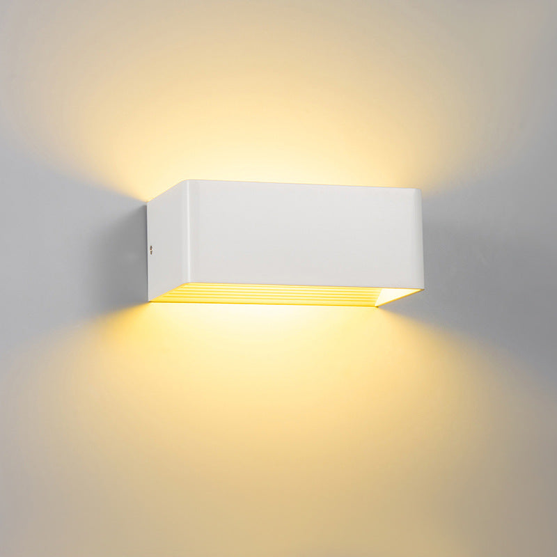 Walluxe - Applique Murale LED Compacte À Double Faisceau Blanc Lumière Chaude L20 X L10 X H8CM (7W)