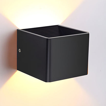 Walluxe - Applique Murale LED Compacte À Double Faisceau Noir Lumière Chaude L10 X H8CM (5W)