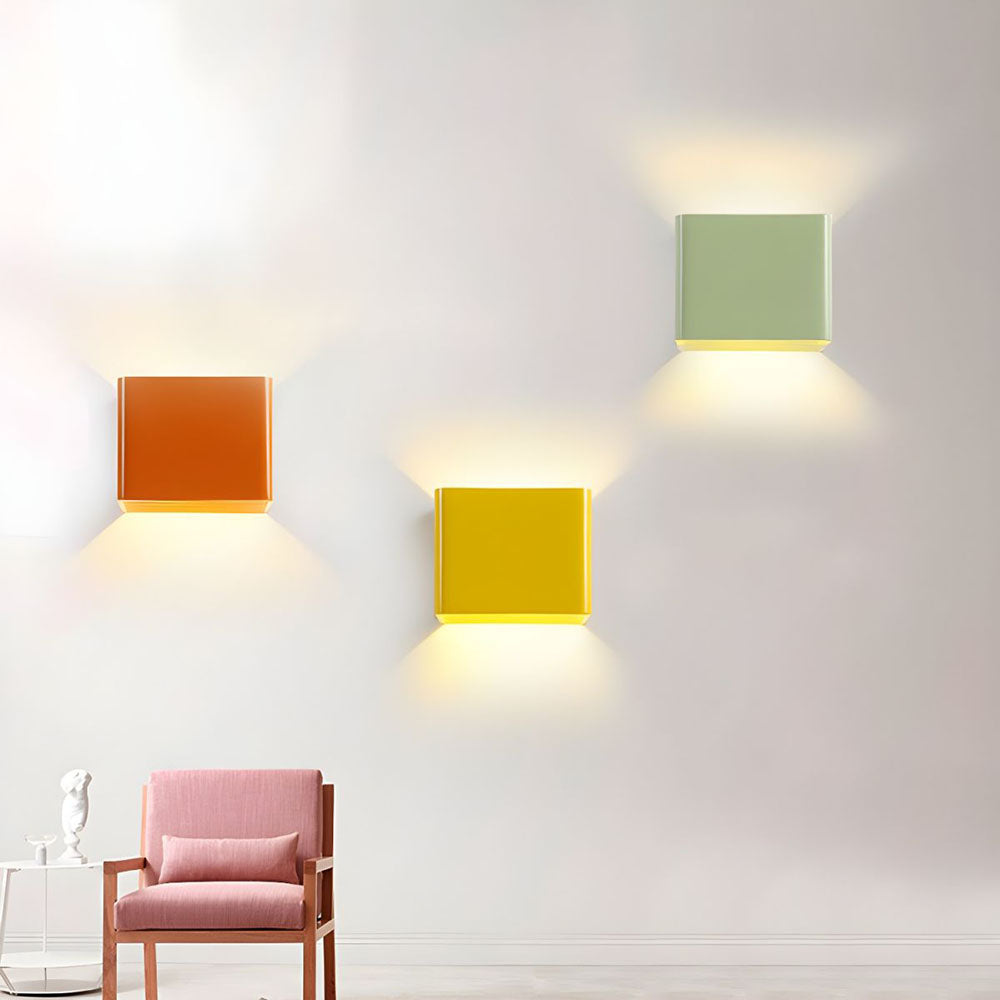 Walluxe - Applique Murale LED Compacte À Double Faisceau Vert Lumière Chaude L10 X H8CM (5W)
