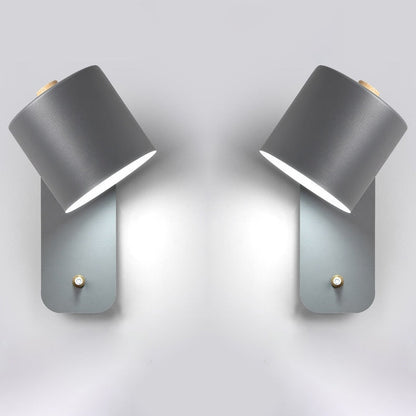 Waluxe - Applique Murale LED Avec Interrupteur Intégré 2 Gris