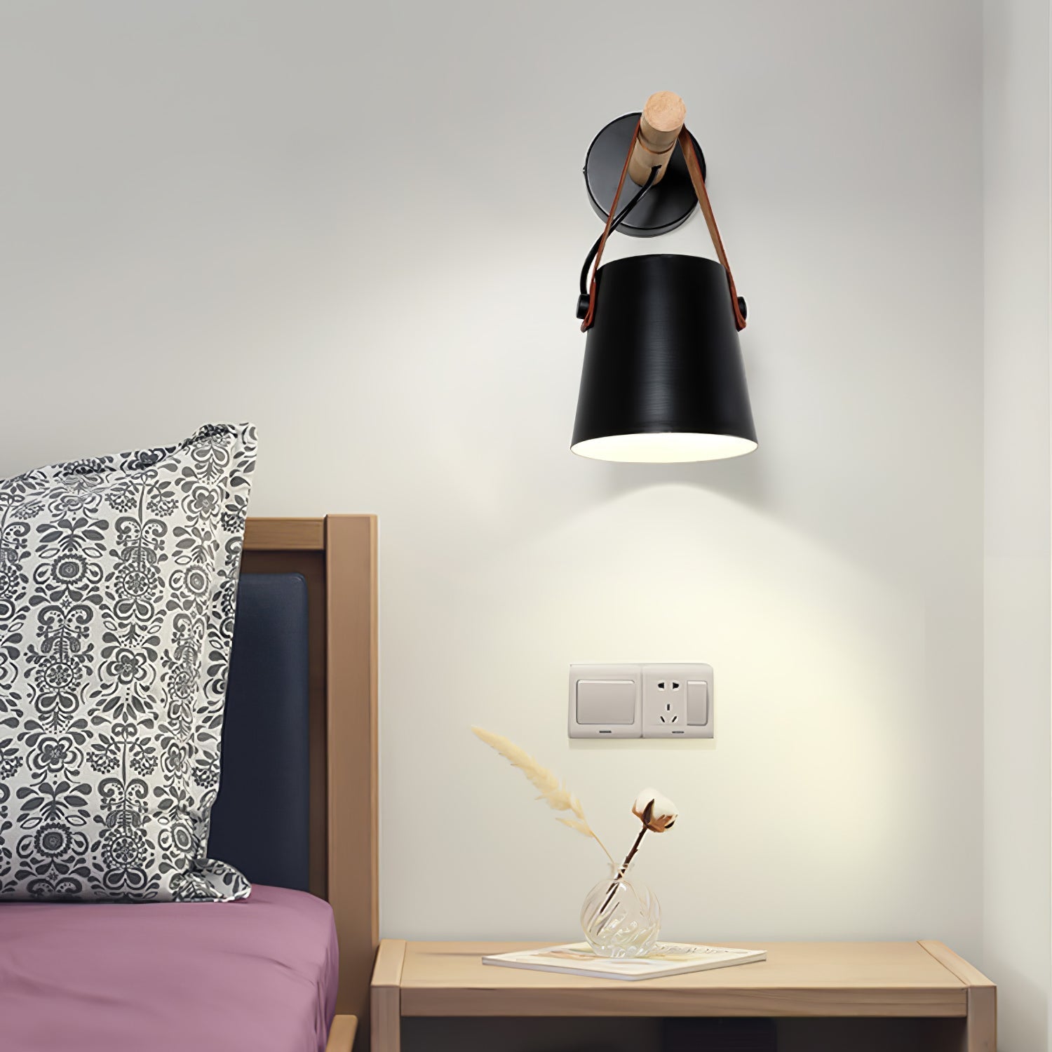 Lustora Applique Murale LED Bois – Élégance Naturelle et Moderne
