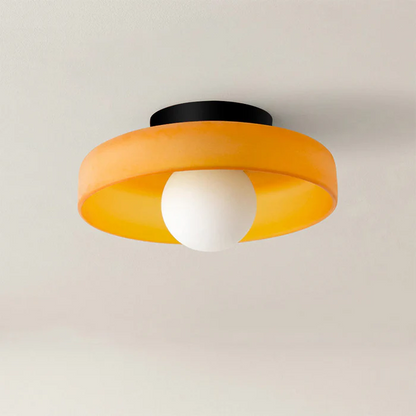 Aléria | Lustre de Plafond LED – Élégance Classique Moderne Orange mat